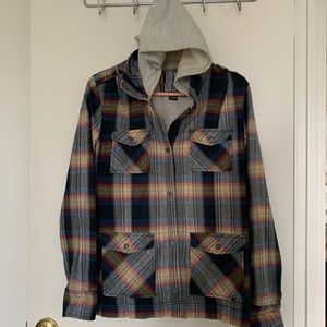 Volcom Hooded Plaid Light Jacket